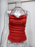 Women summer Halter Neck Strapless Top