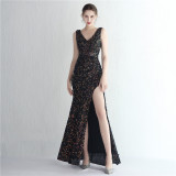 Women Sequined Sequin Long Evening Dress