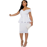 Womens Ol V Neck Sleeveless Bodycon Dress