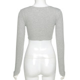 Spring Solid Halter Neck Crop Vest High Waist Bodycon Skirt Set
