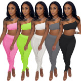 Women suspenders crop top + skinny pant two-piece set