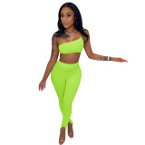 Women suspenders crop top + skinny pant two-piece set