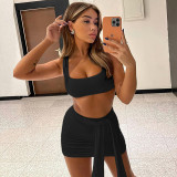 Spring Summer Women'S Fashion Sexy Camisole Slim Bodycon Skirt Women Two Piece Set