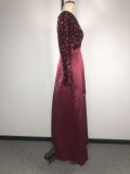 Women clothes Sequined Swing Sexy Long Dress Trailing Formal Party Evening Dress