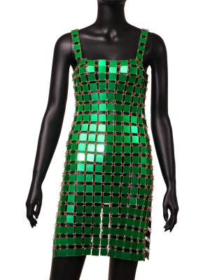 Nightclub Casual Patchwork Acrylic Sequin Dress