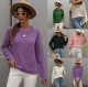 Fall/Winter Basic Round Neck Knitting Shirt Women's Round Neck Versatile Loose Sweater Women