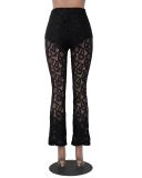Ladies Sexy Fashion Lace Bell Bottom Pants