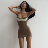 Women clothes Summer Fashion Sexy Low Back Lace Up Bodycon Dress