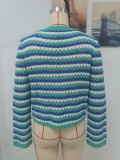 Autumn/Winter Round Neck Women clothes knitting shirt women's striped pullover women sweater