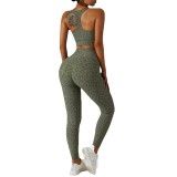 Yoga Set Camouflage Leopard Sports Tight Fitting Clothes Butt LiftWomen Gym Sportwear Set