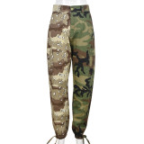 Autumn New Women'S Street Trend Contrast Color Camouflage Pants Cargo Pants Women