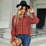 Women Striped Loose Shirt