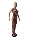 Women Sexy Fashion Leopard Print Jumpsuit