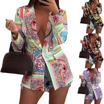 Fall/Winter Long Sleeve Fashion Sexy Print Blazer Jacket