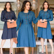 Women'S Clothing Fall Winter Plus Size Long Sleeve Coat Slim Chic Sleeveless A-Line Dress Two Piece Set