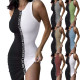 Summer Ribbed Contrast Love Band Tank Dress Slim Fit Sexy Bodycon Dress Women'S Clothing