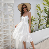 Summer Strap Dress Holidays cut out beach dress