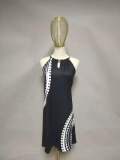 Women's Summer Adjustable Metal Halter Neck Dress