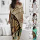 Women's Summer Positioning Print Long Shirt Dress