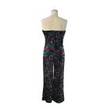 Women Clothing Sexy Strapless Sequin Jumpsuit Sleeveless Elegant One Piece Party Wear