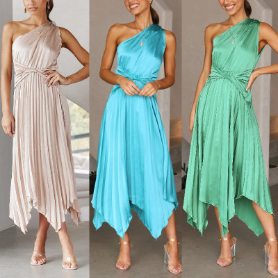 Summer Sexy Chic Women's Solid Pressed Oversized Party Nightclub Dress
