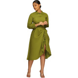 Women Autumn/Winter Solid Shawl Short Jacket + Pleated Sleeveless Dress Two-Piece Set