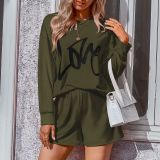 Fall Fashion Casual Suit Women's Print Loose Suit