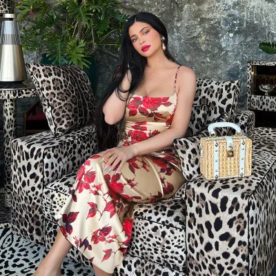 Women Summer Rose Print Strap Dress