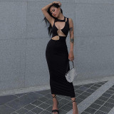 Women'S Summer Irregular Cutout Sleeveless Long Dress