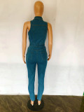 Denim Slim Fit Jumpsuit Denim Pants