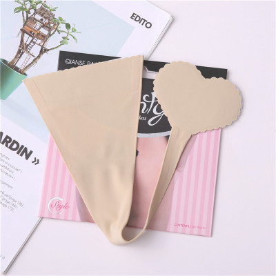 Thong Heart Shape Heart Print Seamless Glossy T Pants Ladies Sexy C-Line Panties Invisible Panties Sexy Panties(MOQ 3)