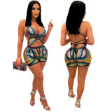 Sexy camisole with super shorts party Casual nightclub style two-piece women