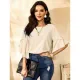 Summer chiffon top women's fashion solid color loose t-shirt
