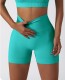 Women High Waist Fitness Seamless Yoga Pants Running Sports Shorts