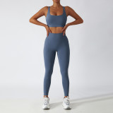 Women Summer Yoga Running Fitness Wear Two Piece Set