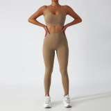 Women Summer Yoga Running Fitness Wear Two Piece Set
