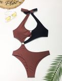 Sexy Halter Lace-Up One Piece Swimsuit