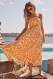 Summer Women'S Holidays Sling Lace-Up Print Long Dress