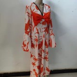 Women's Jumpsuit Dress Fashion Sexy Print Dress