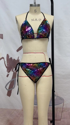 Sexy Women's Bikini Sequin Swimsuit Set