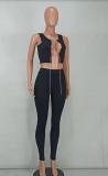 Women Sexy Solid Hollow out Bandage Crop Top+pant Two piece