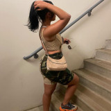 Women'S Sexy Loose Camo Style Contrast Casual Shorts