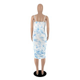 Women Summer Print Sling Dress