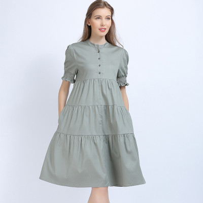 Plus Size High-end Summer Multi-Color Chiffon Dress Women's Summer A-Line Skirt