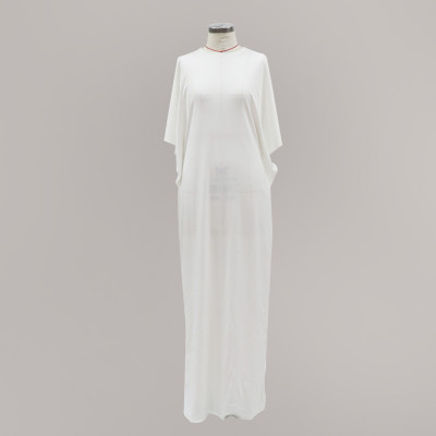 Women's Round Neck Solid Loose Gown Dress