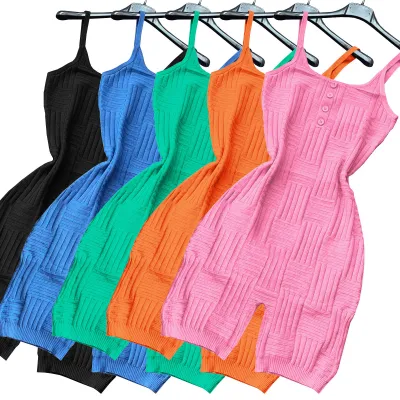 Women's Fashion Sports Knitting Sling Rompers