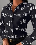 Women Long Sleeve Geometric Print Shirts