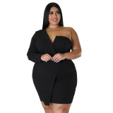 Women Fashion Sexy Off Shoulder Long Sleeve Bodycon Dress