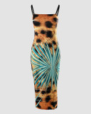 Women's Women's Positioning Leopard Print Strap Dress