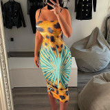 Women's Women's Positioning Leopard Print Strap Dress